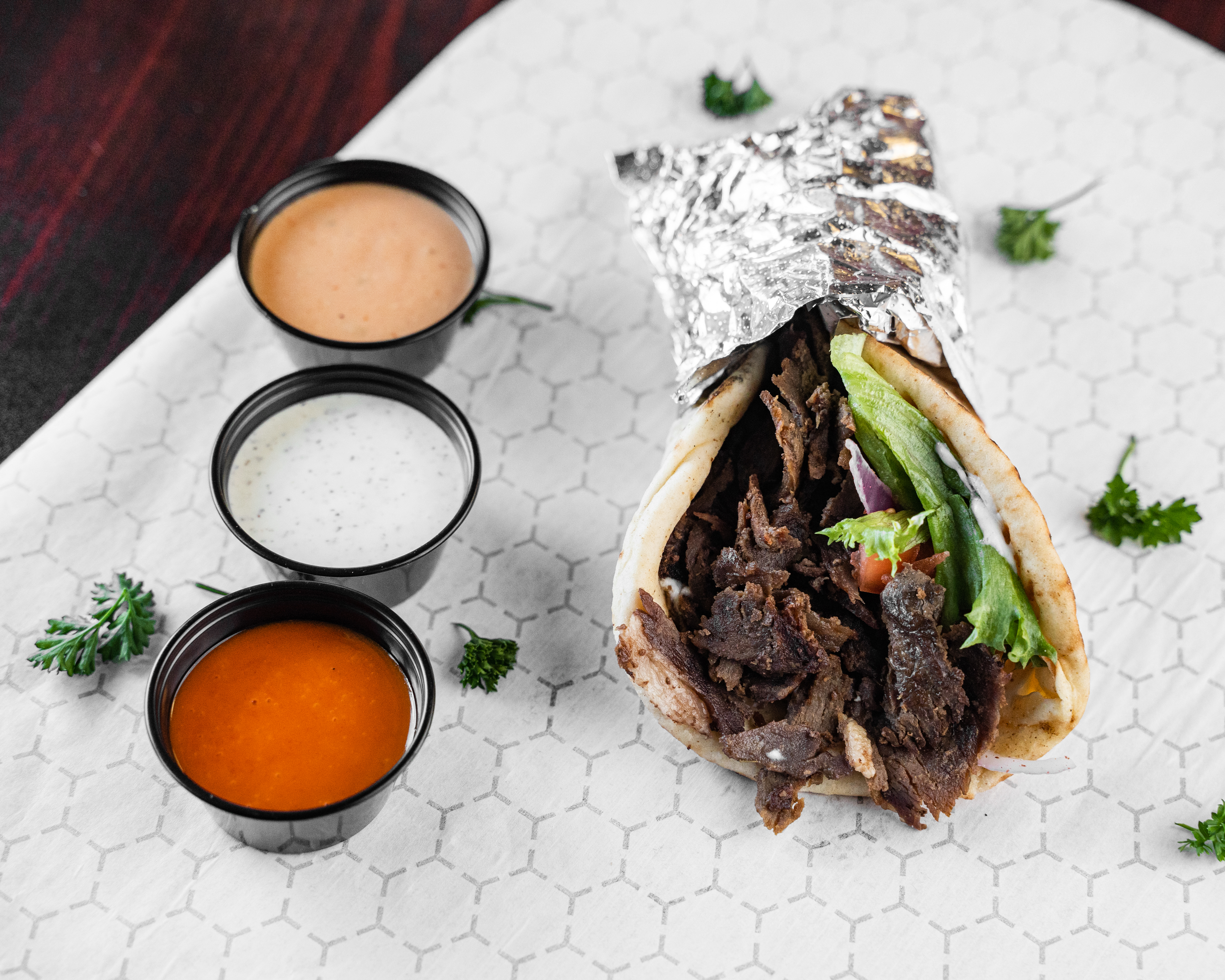 Lamb and Beef Gyro at OBX Gyro Outer Banks
