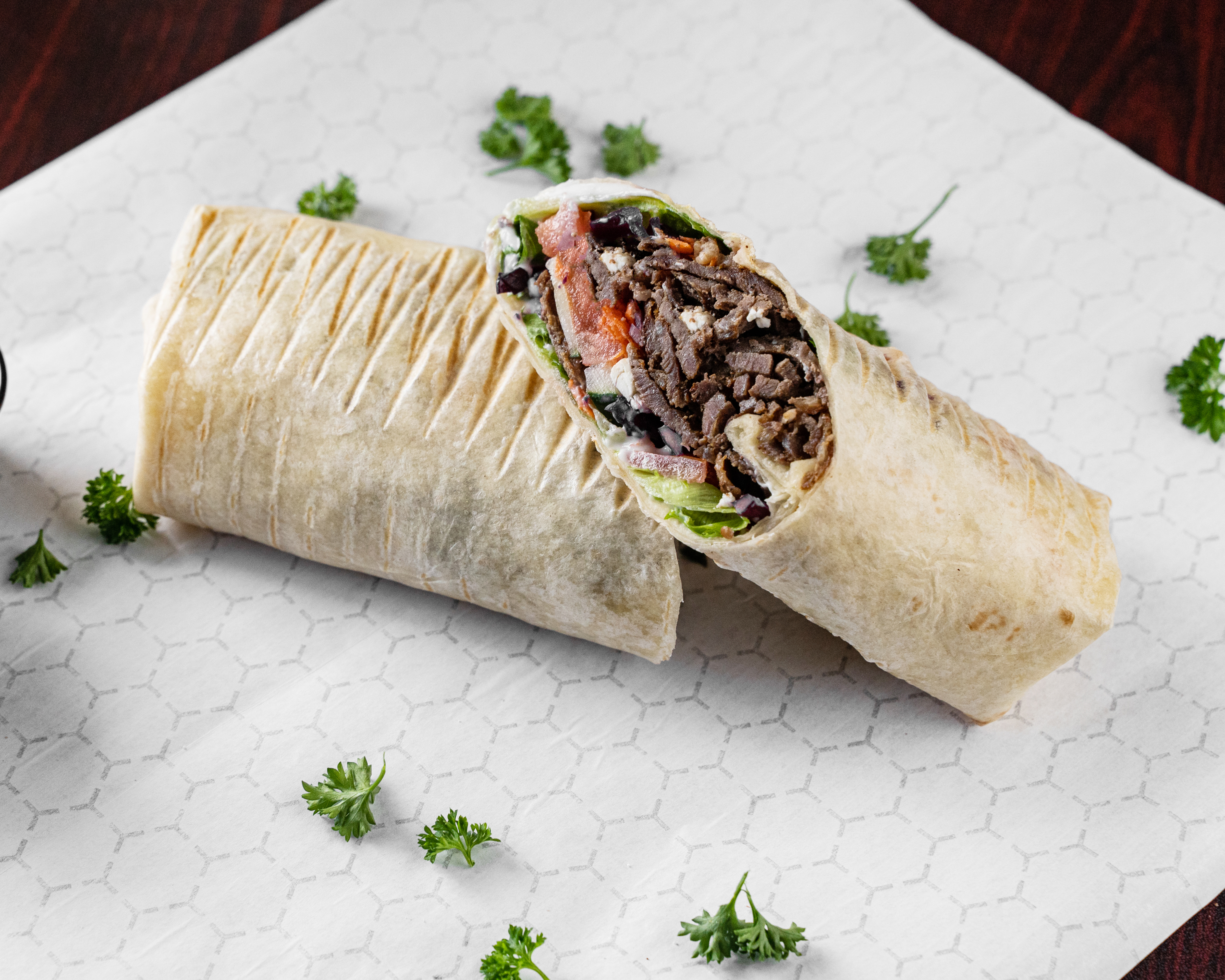 Meat Shawarma Wrap at OBX Gyro NC